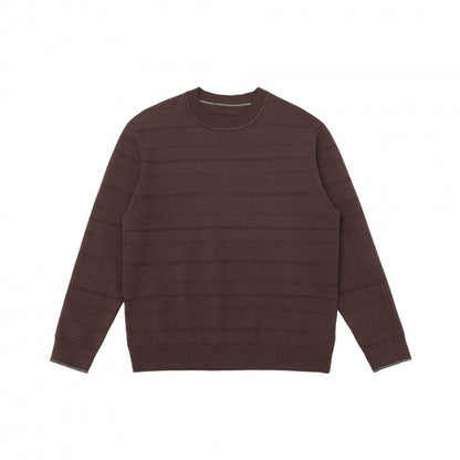 Unisex fine knit pullover with fine structured stripes, round neck and slightly oversized cut Shop Velvia