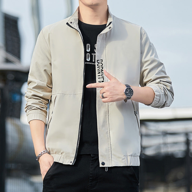 Men's Lightweight Urban Tech Blouson with Nanocoating, Stand Collar and Concealed Zipper Pockets Shop Velvia