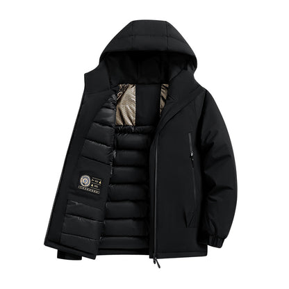 Men's Insulated Softshell Parka with Technical Hood, Windproof Outer Shell and Inner Pockets Shop Velvia