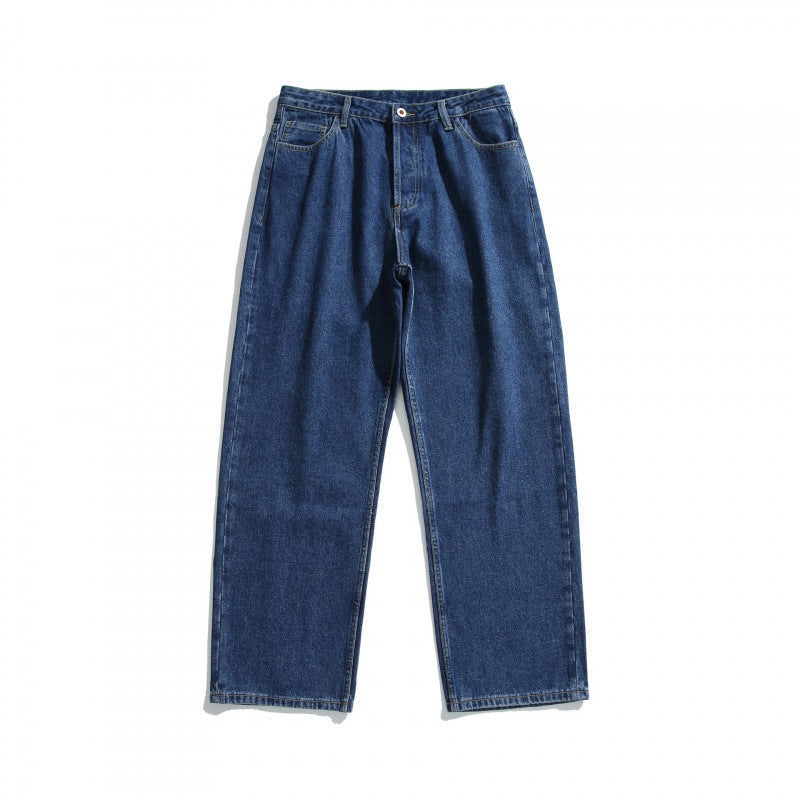Men's loose-fitting denim jeans in relaxed fit with high waist and straight leg Shop Velvia