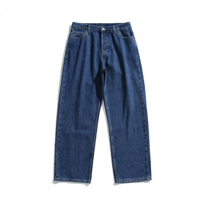 Men's loose-fitting denim jeans in relaxed fit with high waist and straight leg Shop Velvia