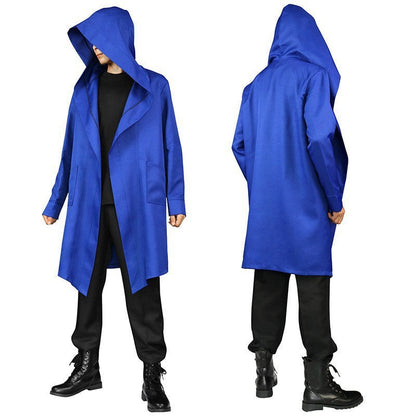 Unisex multi-layered hooded cloak with wide drape and satin ribbon closure Shop Velvia