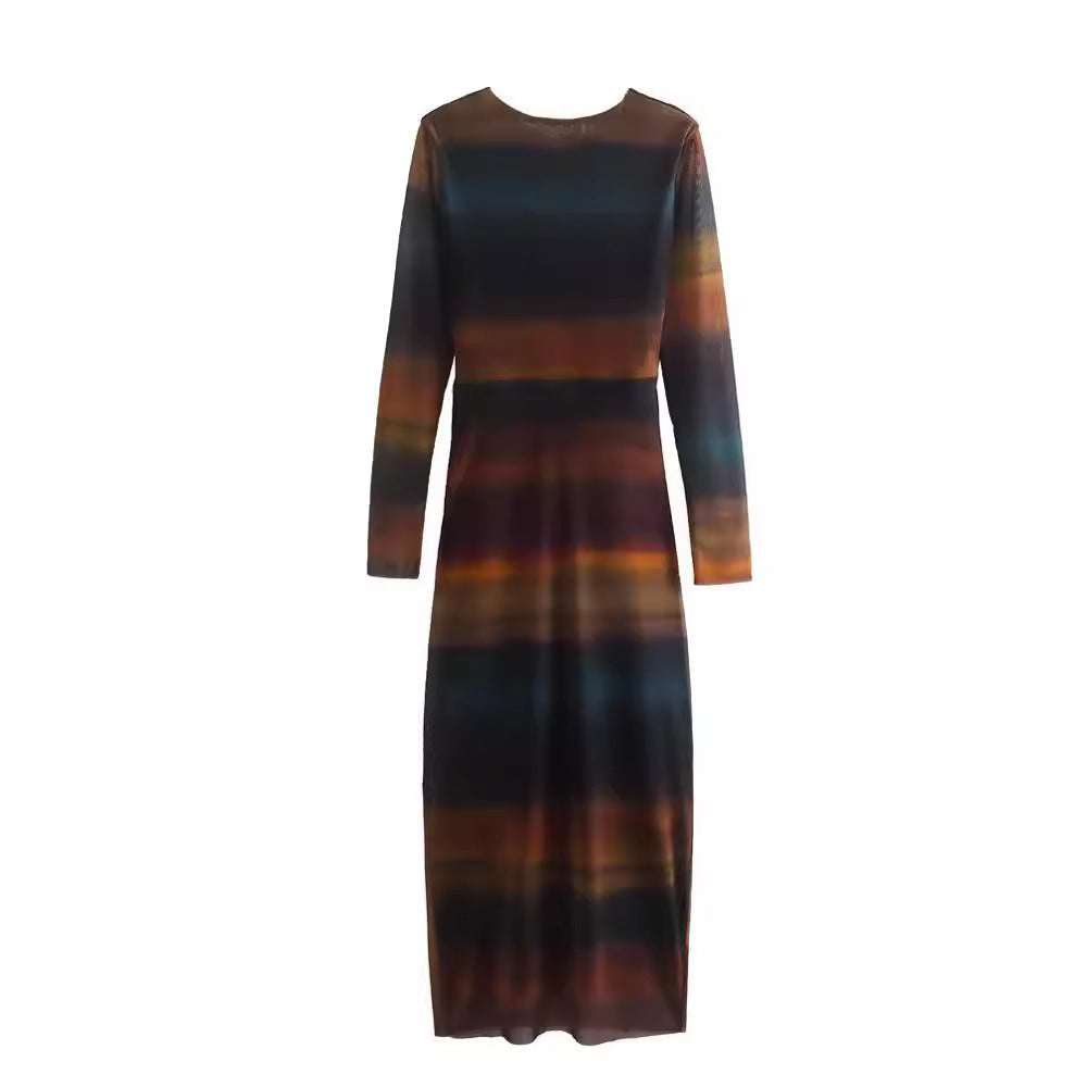 Women's Figure-Hugging Midi Dress with Side Draping and Round Neckline Shop Velvia