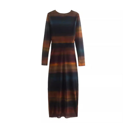 Women's Figure-Hugging Midi Dress with Side Draping and Round Neckline Shop Velvia