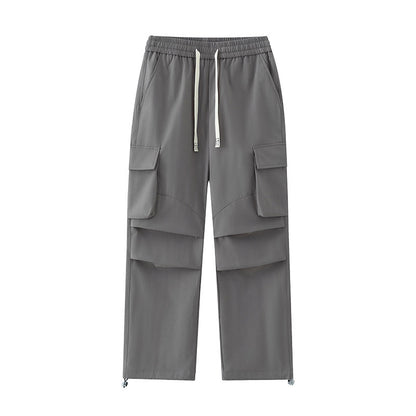 Men's cargo pants with elastic waistband, layered detail and zip hem Shop Velvia