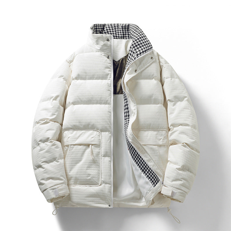 Men's quilted jacket with houndstooth lining and adjustable hem Shop Velvia