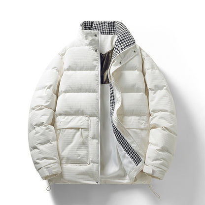 Men's quilted jacket with houndstooth lining and adjustable hem Shop Velvia