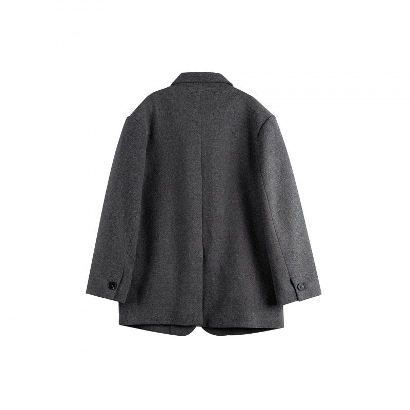 Women's Oversize Blazer in Boxy Cut with Lapel Collar and Flap Pockets Shop Velvia