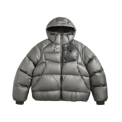 Unisex Quilted Down Jacket with Hood and Lightweight Thermal Insulation Shop Velvia