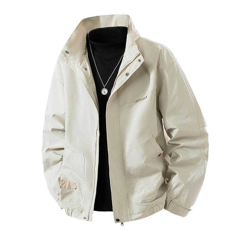 Men's Lightweight Technical Leisure Jacket with Stand-Up Collar, Concealed Zipper and Elastic Hem Shop Velvia