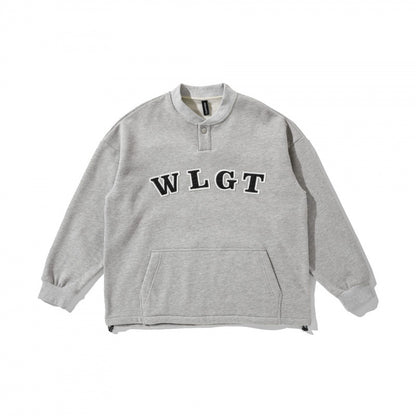 Unisex Oversize Sweatshirt with Henley button placket, kangaroo pocket and drawstring hem Shop Velvia