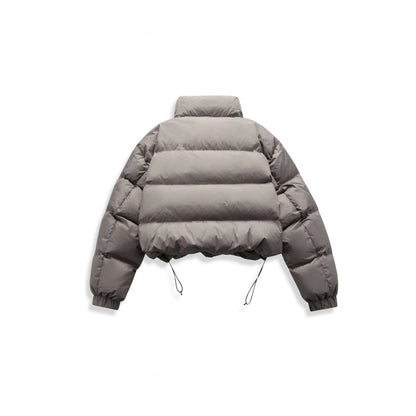 Women's short quilted winter jacket in cropped style with high stand-up collar Shop Velvia