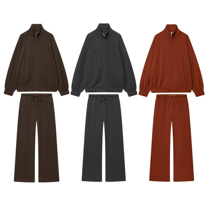 Women's Oversized Zip Sweat Jacket with High Standing Collar and Raglan Sleeves Shop Velvia