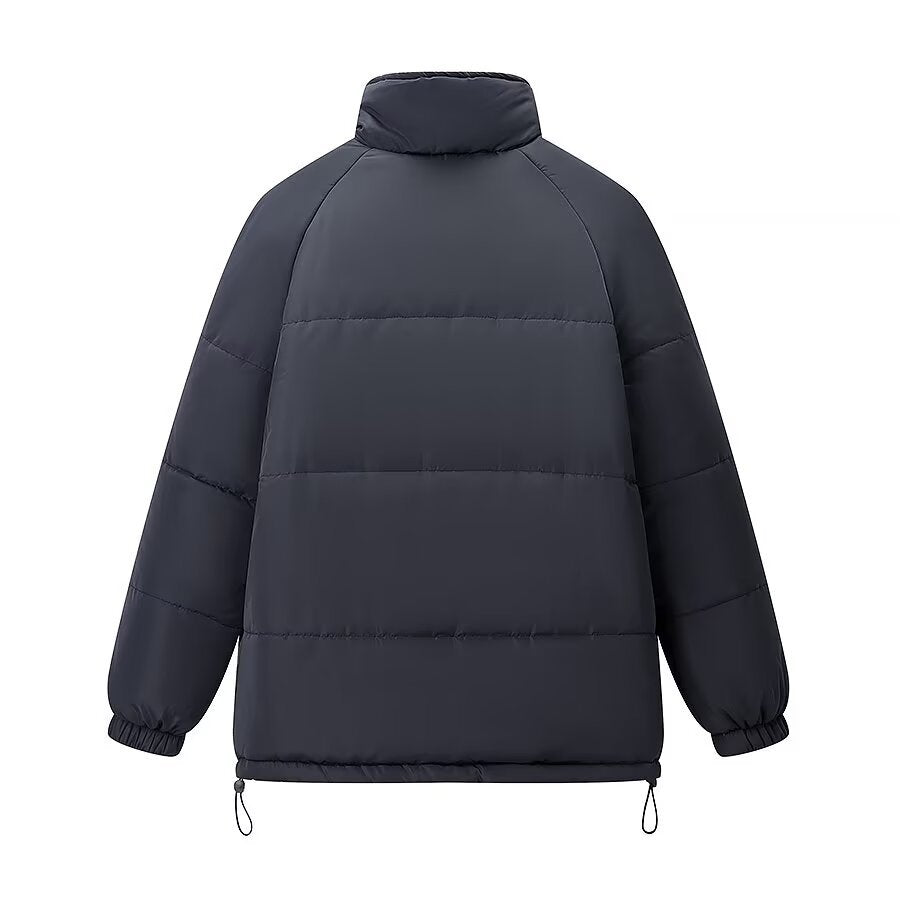 Women's Short Cut Quilted Oversized Winter Jacket with Drawstring and Raglan Sleeves Shop Velvia