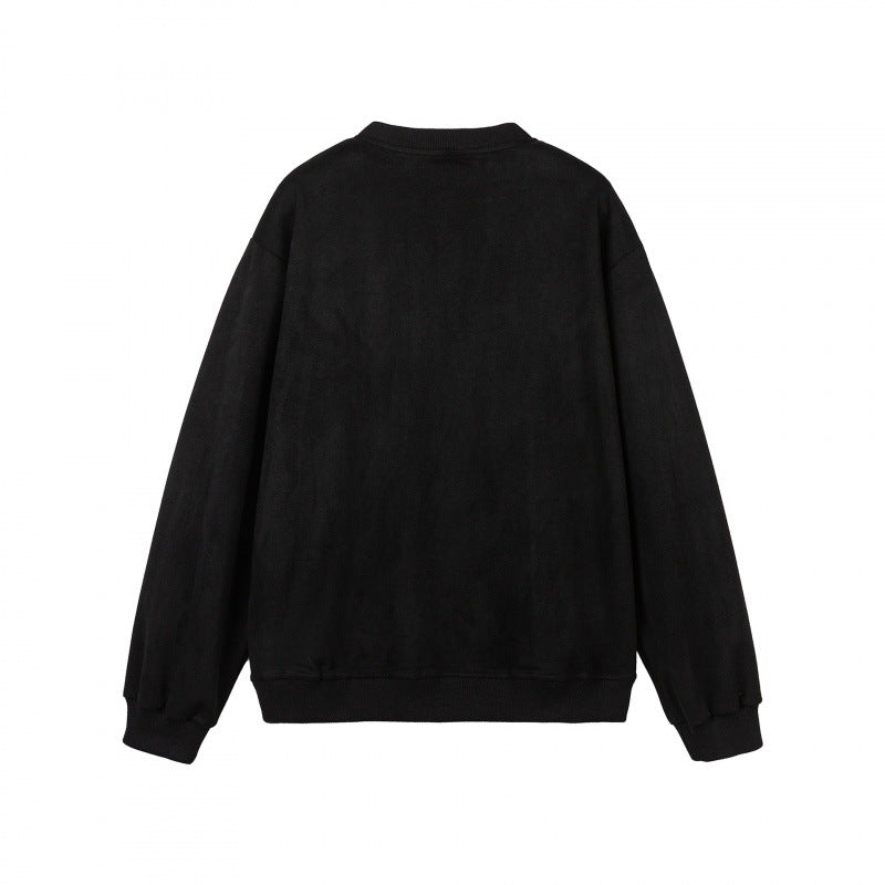 Women's oversized sweatshirt with integrated shirt collar insert and deep V-neck Shop Velvia