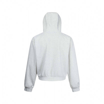 Unisex Short Hoodie Zip Pullover made of French Terry with Raglan Sleeves and Hidden Side Pockets Shop Velvia