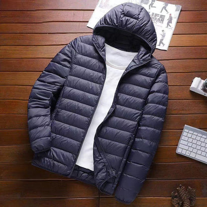 Men's nan ultra-light hooded quilted jacket with packing function and windproof shell Shop Velvia