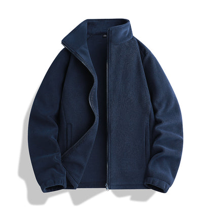 Unisex fleece jacket with standing collar, full-length zipper and elastic cuffs Shop Velvia
