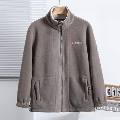 Men's microfleece quilted jacket with stand-up collar, elastic cuffs and concealed side pockets Shop Velvia