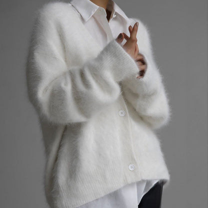 Women's Cozy Cardigan made of fine Mohair Shop Velvia