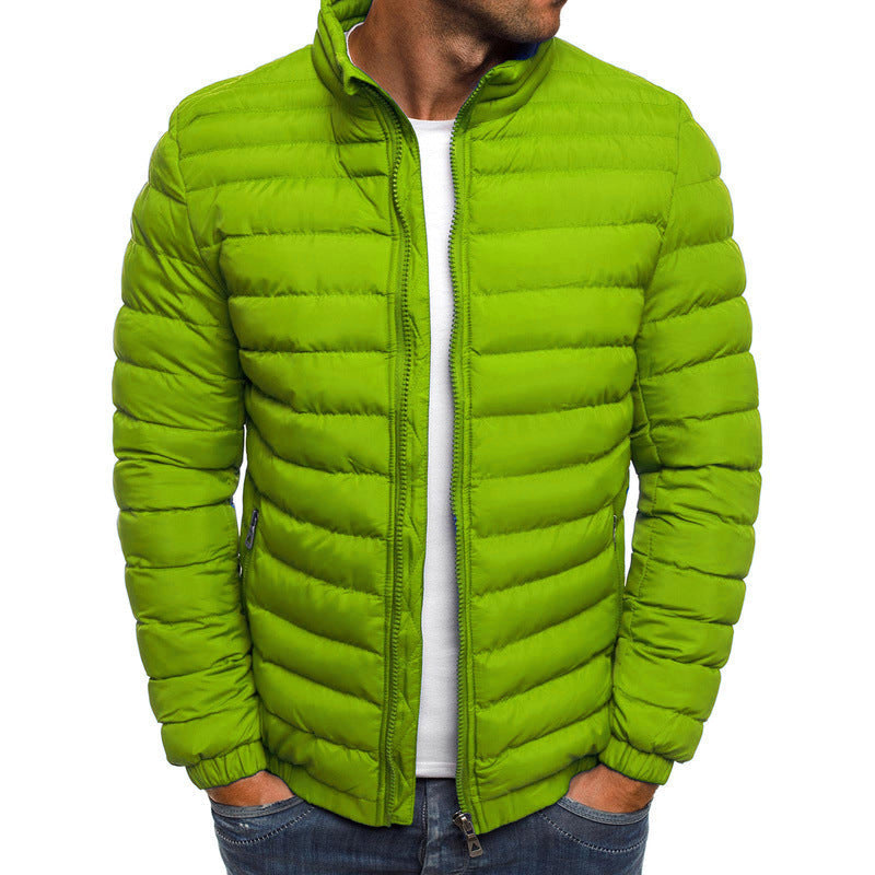 Men's lightweight quilted jacket with high collar and practical pockets Shop Velvia
