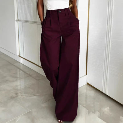 Women's Wide Trousers with Elegant Pleats Shop Velvia