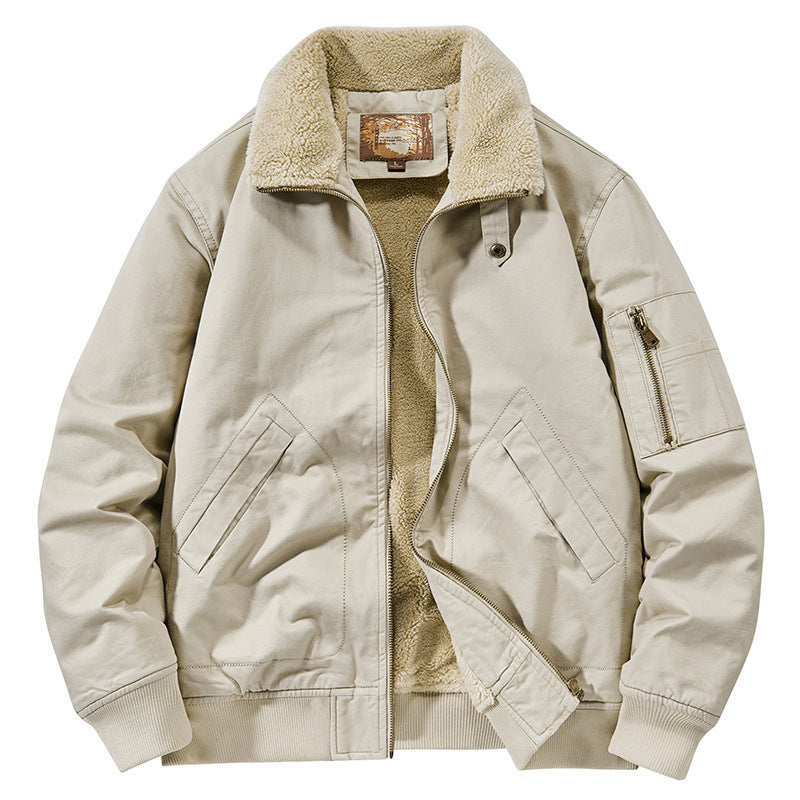 Men's teddy-lined pilot bomber jacket with sherpa lining and arm pocket Shop Velvia