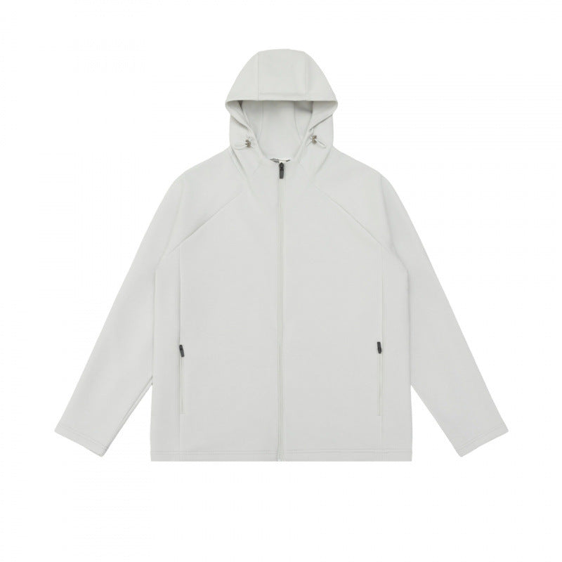 Unisex Light Hoodie Zip Jacket made of technical fleece with raglan sleeves Shop Velvia