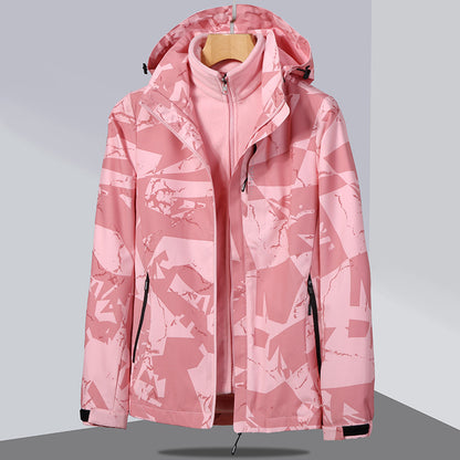 Women's two-layer softshell jacket with removable fleece inner jacket and hood Shop Velvia