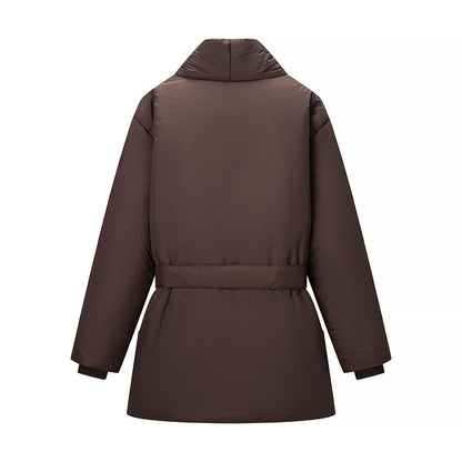 Women's Short Quilted Tailored Quilted Jacket with Shawl Collar and Tie Belt Shop Velvia