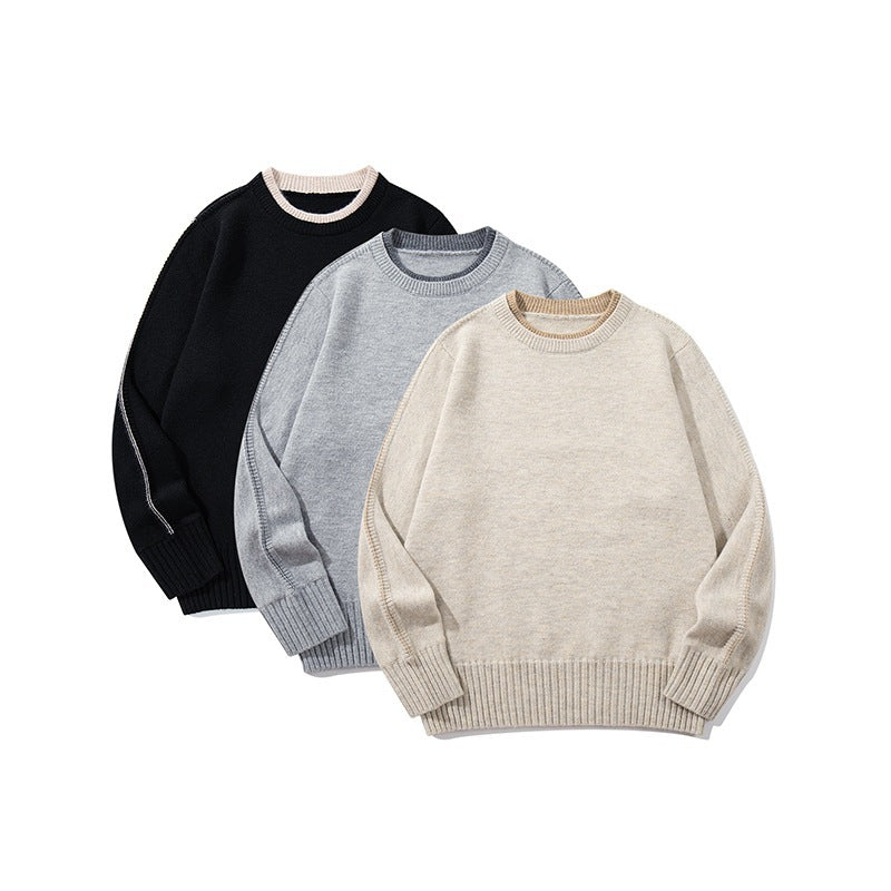 Unisex Soft Mélange Crew Neck Sweater made of Organic Cotton Blend with Boxy Fit and Wide Ribbed Cuffs Shop Velvia