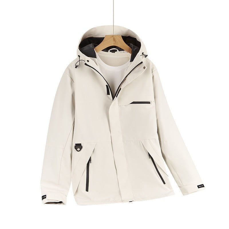 Men's Water-Repellent Softshell Hoodie Jacket with Concealed Zippers and Urban Cut Shop Velvia
