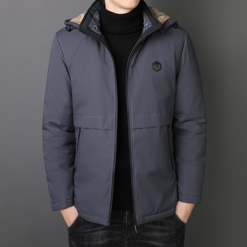 Men's transitional jacket with teddy lining, windproof outer shell and hood Shop Velvia