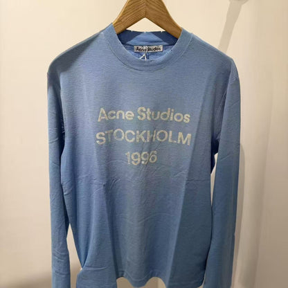 Men's Long Sleeve Shirt with Logo Print and Round Neckline Shop Velvia