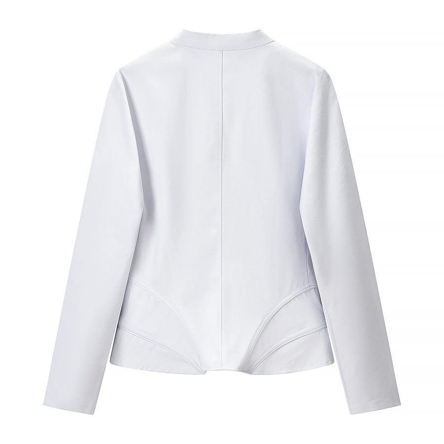 Women Sculptural Corset Blazer with Emphasized Waist and Zipper Shop Velvia
