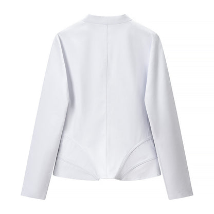 Women Sculptural Corset Blazer with Emphasized Waist and Zipper Shop Velvia
