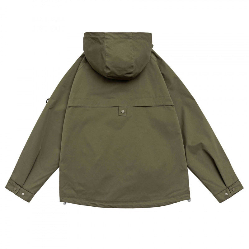 Unisex Oversized Utility Parka with hood, concealed front placket and multifunctional pockets Shop Velvia