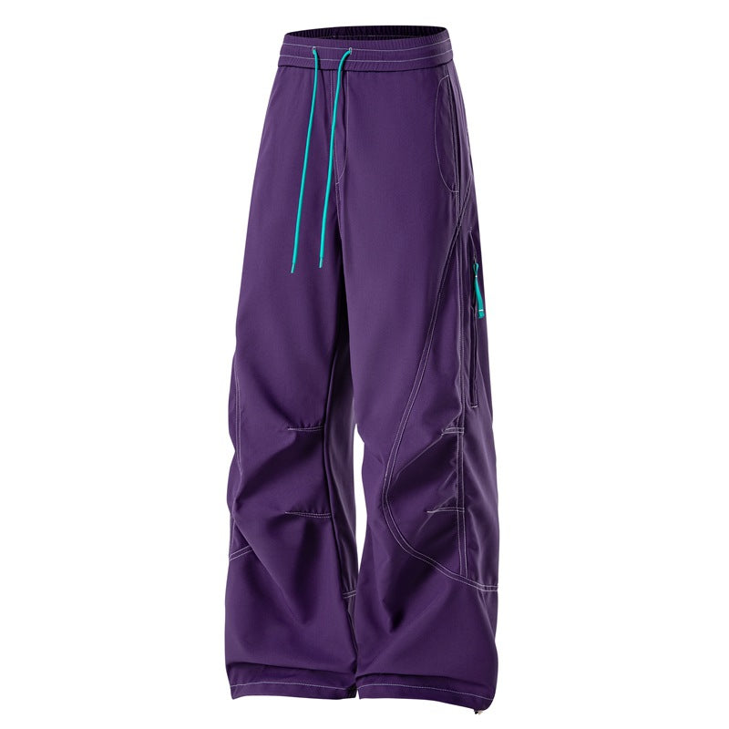 Men's Baggy Cargo Pants with Elastic Waistband, Multifunctional Pockets, and Adjustable Hem Shop Velvia