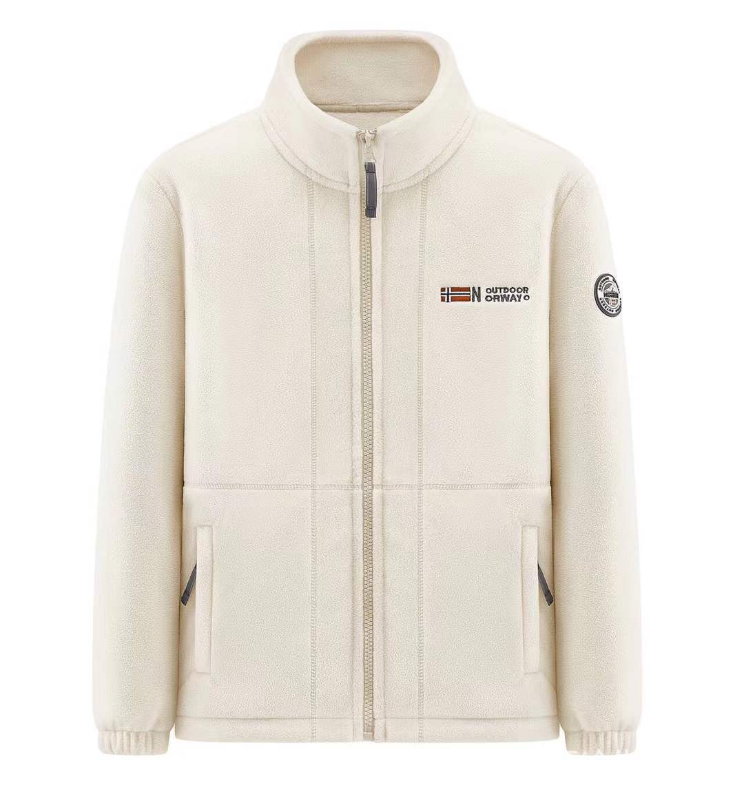 Men's microfleece quilted jacket with stand-up collar, elastic cuffs and concealed side pockets Shop Velvia