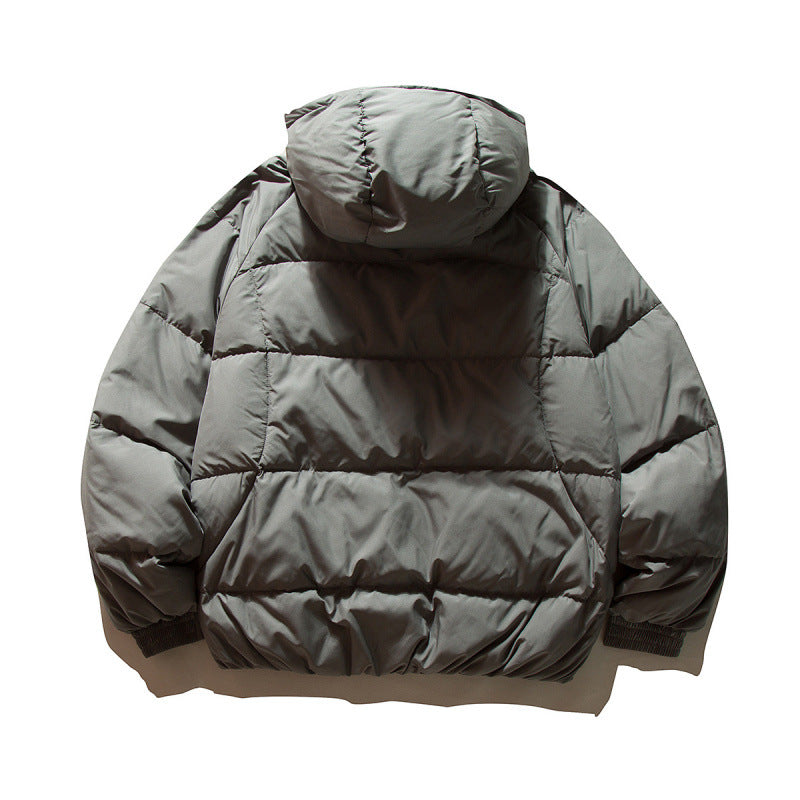 Unisex Oversize quilted jacket in boxy cut with hood and adjustable hem Shop Velvia
