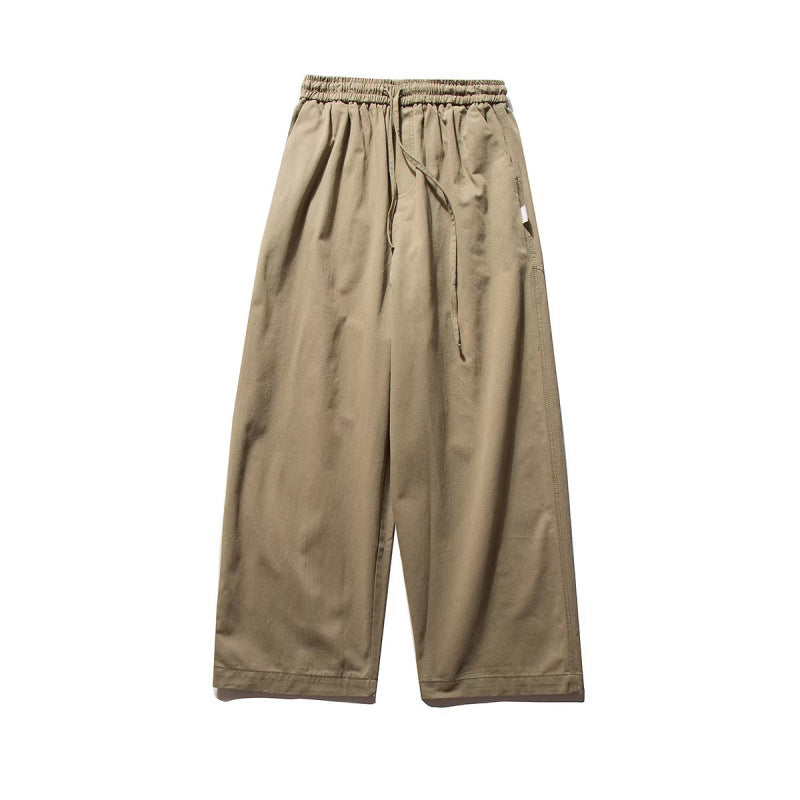 Unisex Wide Culotte Pants with Elastic Waistband and Drawstring Shop Velvia