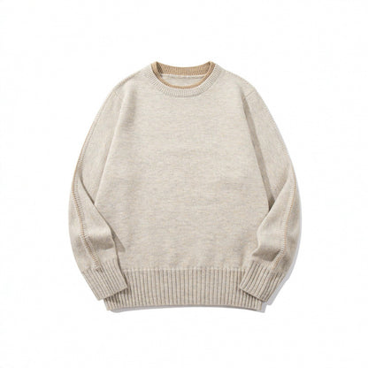 Unisex Soft Mélange Crew Neck Sweater made of Organic Cotton Blend with Boxy Fit and Wide Ribbed Cuffs Shop Velvia