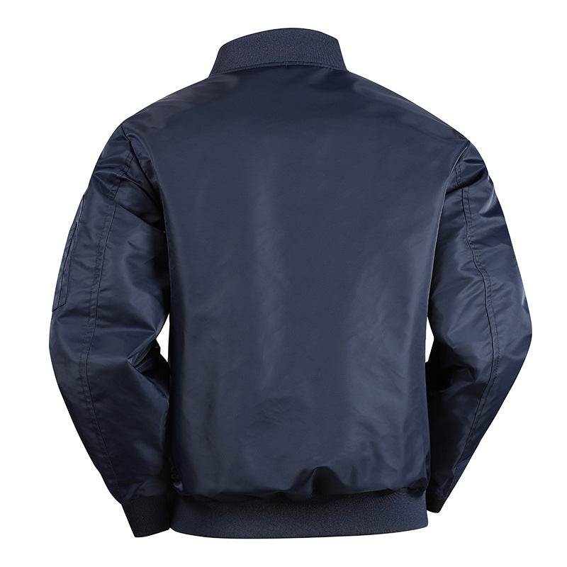 Men's Lightweight Flight Bomber Jacket with Water-Repellent Shell and Contrast Lining Shop Velvia