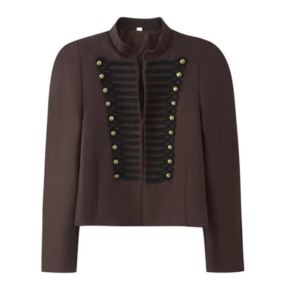 Ladies short jacket in hussar-inspired design with stand-up collar and decorative cords Shop Velvia
