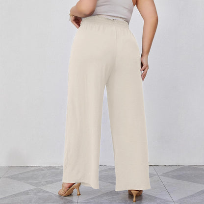 Women's Wide Culottes in Linen Look with Paperbag Waist, Tied Belt and Side Pockets Shop Velvia