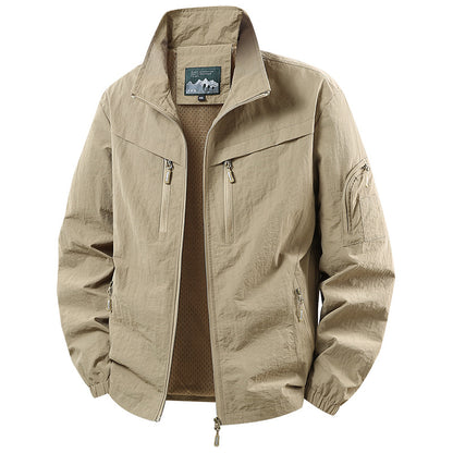 Men's Lightweight Functional Jacket with Mesh Lining and Multiple Zipper Pockets Shop Velvia