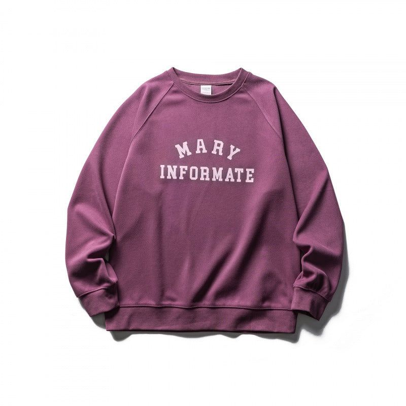 Unisex Oversize Sweatshirt in Collegiate Look with Round Neck and Raglan Sleeves Shop Velvia