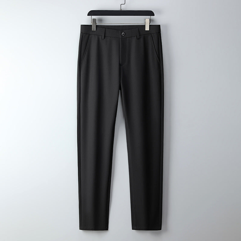 Men's slim-fit suit trousers made of stretch twill with straight leg Shop Velvia