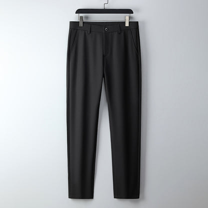 Men's slim-fit suit trousers made of stretch twill with straight leg Shop Velvia