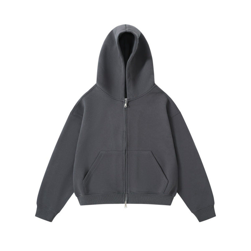 Unisex Oversize Hoodie with full zip and kangaroo pockets made of cotton fleece Shop Velvia